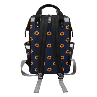 Sunflower Print Design LKS304 Diaper Bag Backpack