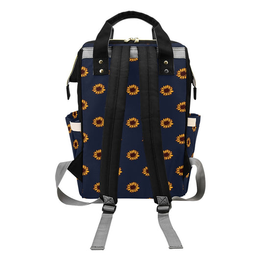 Sunflower Print Design LKS304 Diaper Bag Backpack