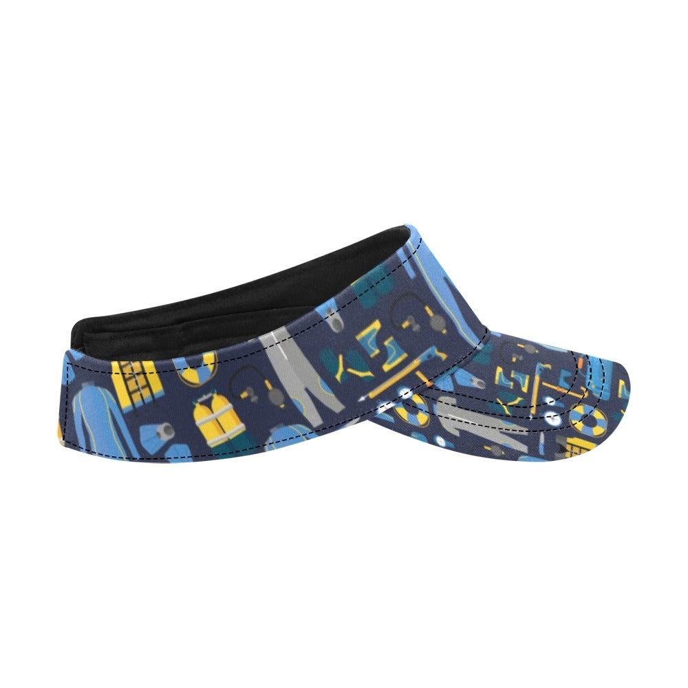 Scuba Equipment Print Design LKS305 Unisex Sun Visor