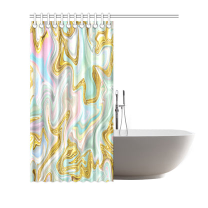 Gold Sweet Marble Shower Curtain