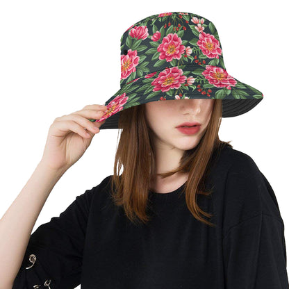 Summer Floral Pattern Print Design SF06 Unisex Bucket Hat