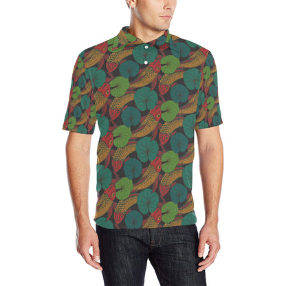 KOI Fish Pattern Print Design 01 Men Polo Shirt