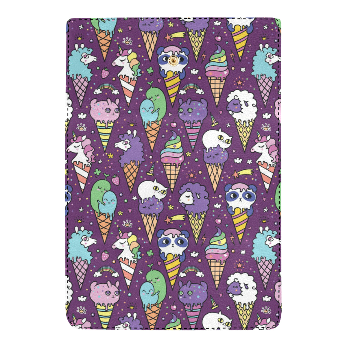 Ice Cream Pattern Print Design IC07 Women's Trifold Wallet