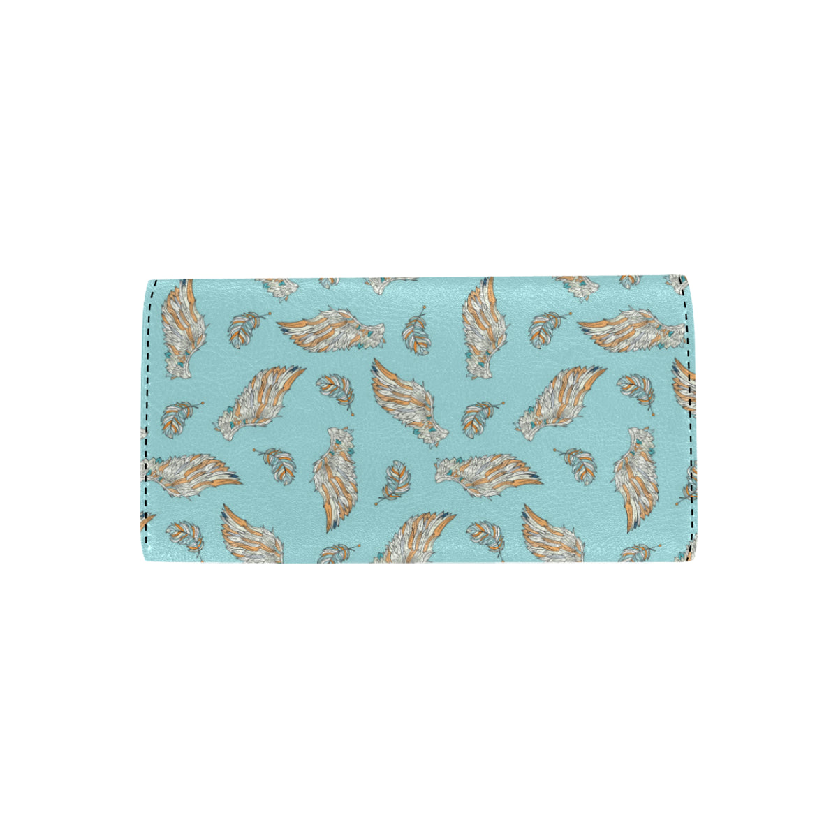 Angel Wings Pattern Print Design 03 Women's Trifold Wallet