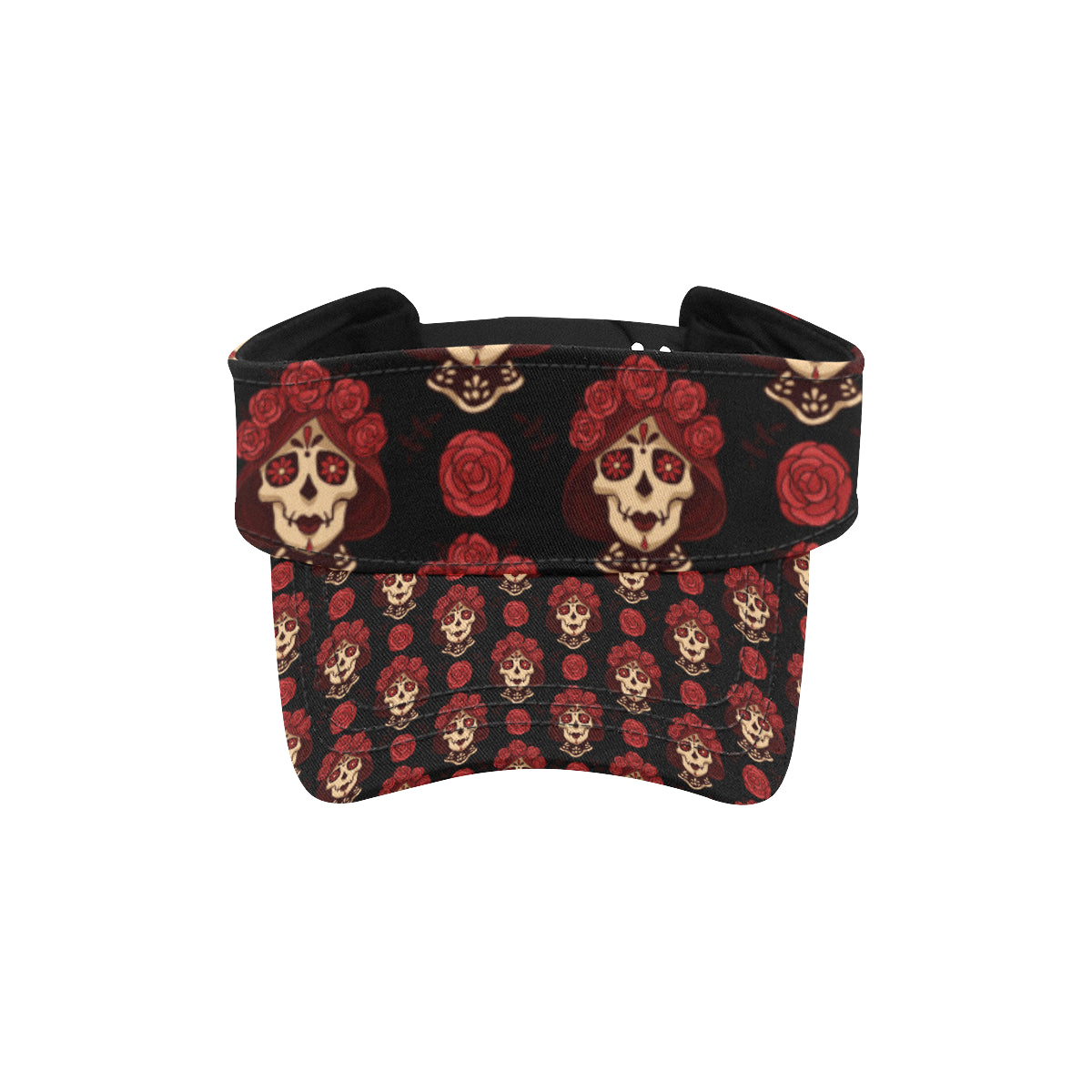 Day of the Dead Skull Girl Pattern Unisex Sun Visor
