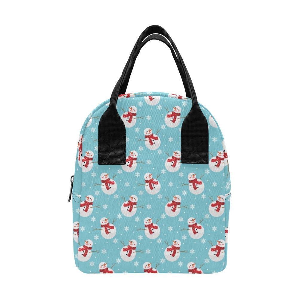 Snowman Print Design LKS304 Insulated Lunch Bag