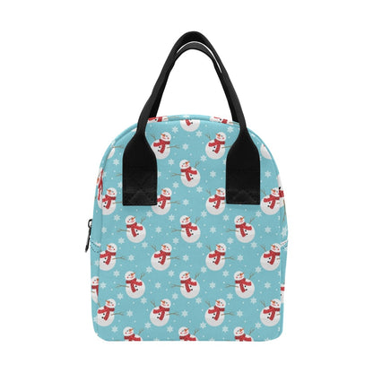 Snowman Print Design LKS304 Insulated Lunch Bag