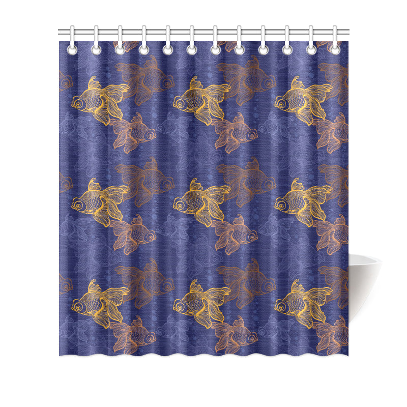 Goldfish Pattern Print Design 01 Shower Curtain