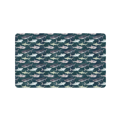 Shark Pattern Print Rubber Doormat