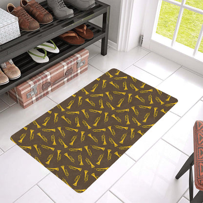 Trumpet Pattern Design Print Rubber Doormat