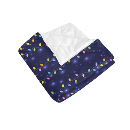 Christmas Light Pattern Print Design 03 Premium Quilt