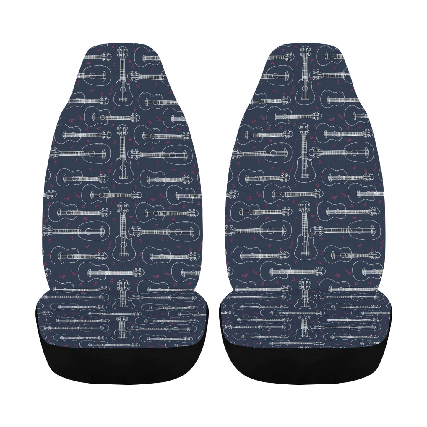 Ukulele Print Design LKS401 Car Seat Covers