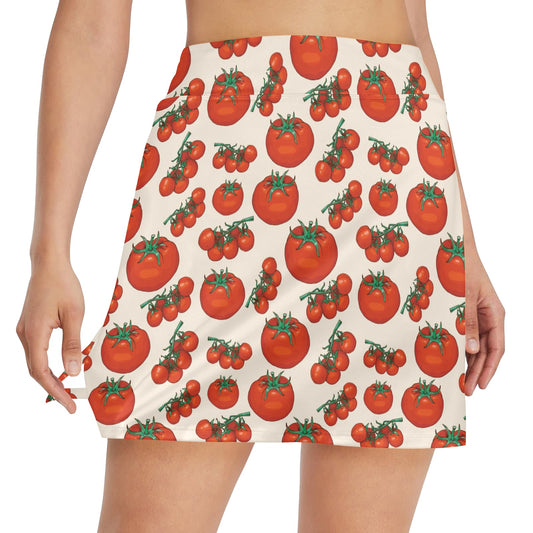 Tomato Print Design LKS302 17" Golf & Pickleball Skort with Pockets