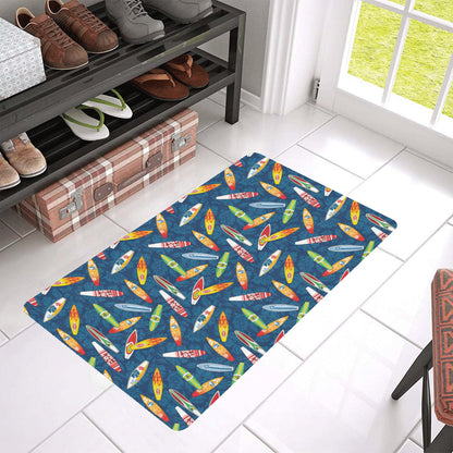 Surfboard Pattern Print Rubber Doormat
