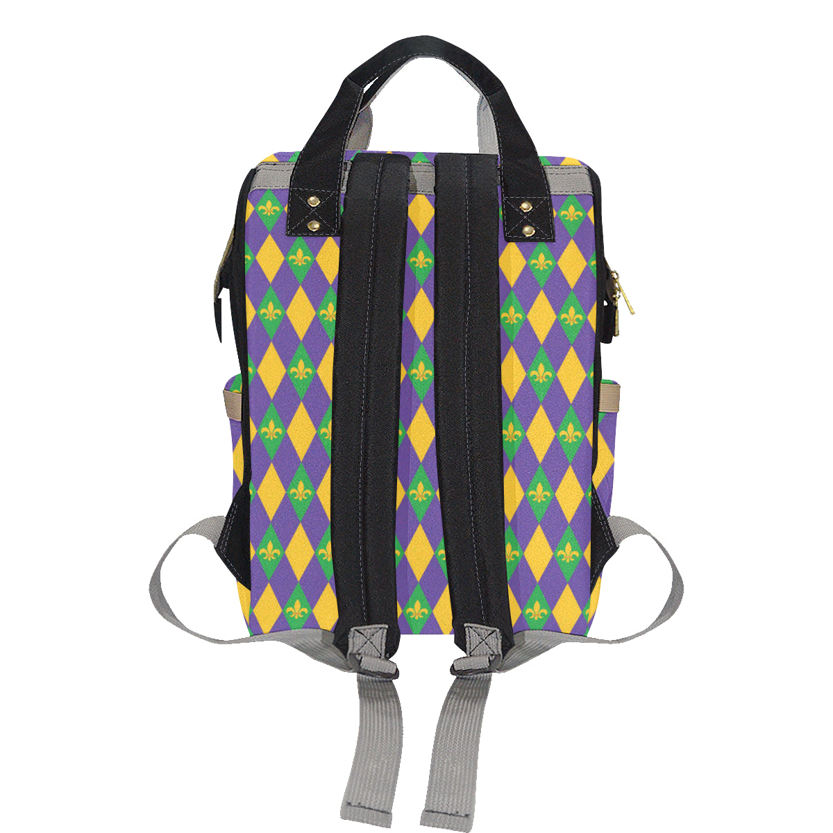 Mardi Gras Pattern Print Design 05 Diaper Bag Backpack