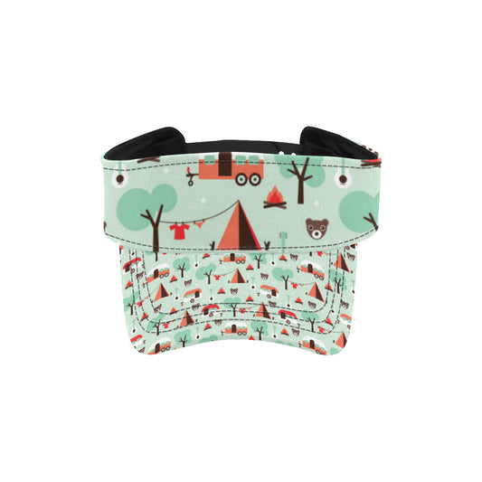 Camper Tent Pattern Print Design 01 Unisex Sun Visor