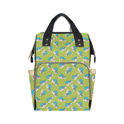 Piano Pattern Print Design 03 Diaper Bag Backpack
