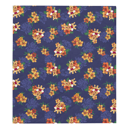 Hawaiian Themed Pattern Print Design H02 Premium Quilt