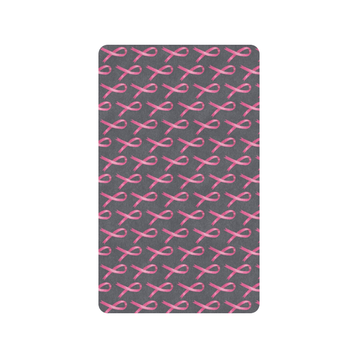 Breast Cancer Awareness Pattern Rubber Doormat