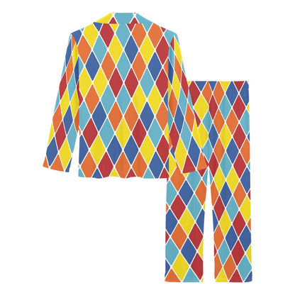 Harlequin Pattern Print Design 01 Women's Long Pajama Set