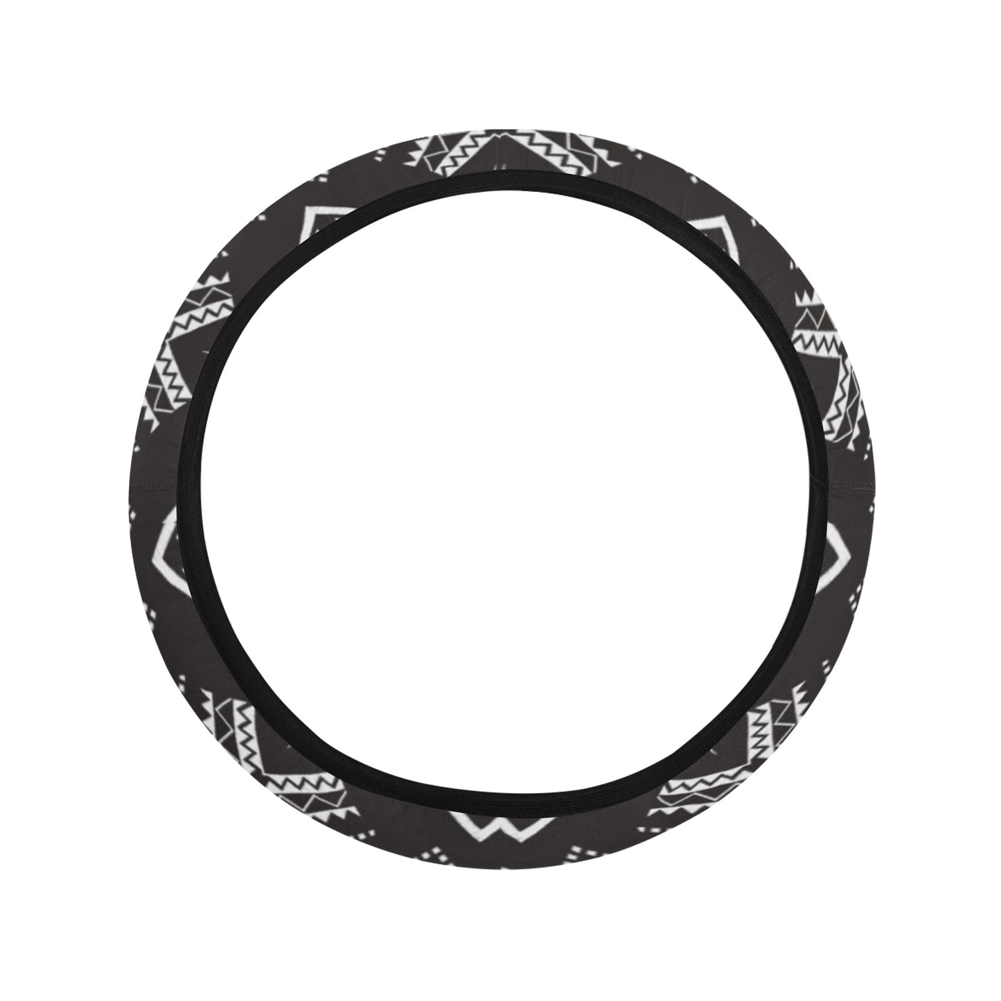 Tribal Pattern Print Design LKS304 Steering Wheel Cover with Elastic Edge