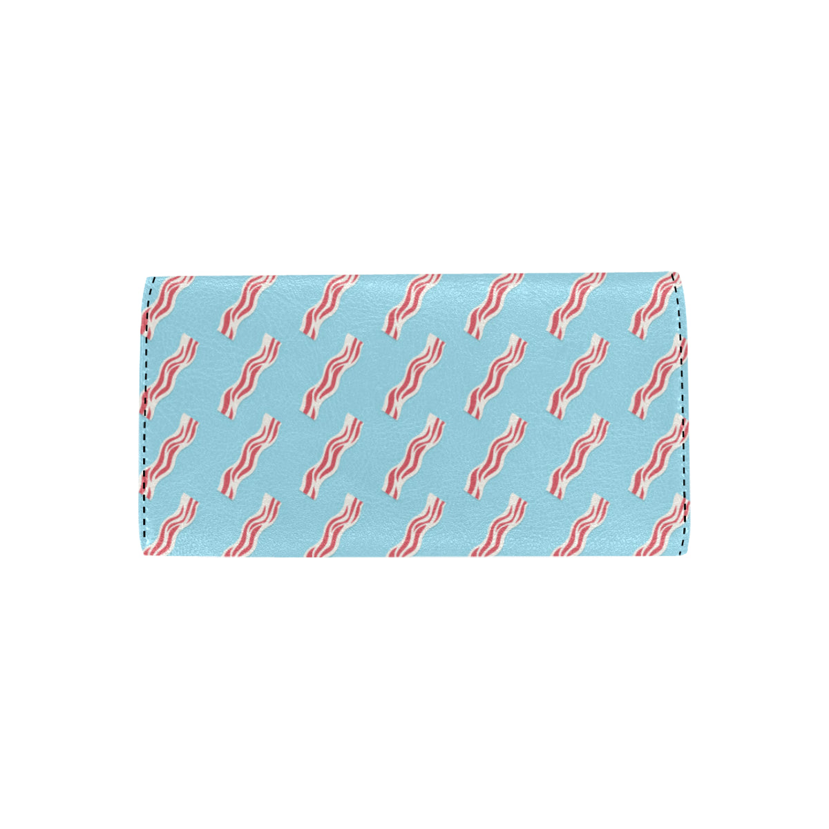 Bacon Pattern Print Design 03 Women's Trifold Wallet