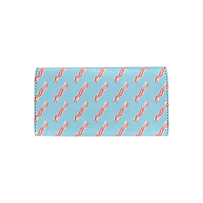 Bacon Pattern Print Design 03 Women's Trifold Wallet