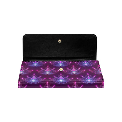 lotus Pattern Print Design LO01 Women's Trifold Wallet