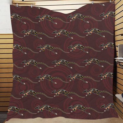 Kangaroos Pattern Print Design 05 Premium Quilt