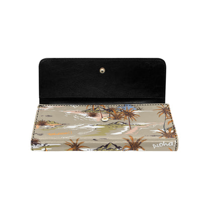 Pacific island Pattern Print Design A05 Women's Trifold Wallet