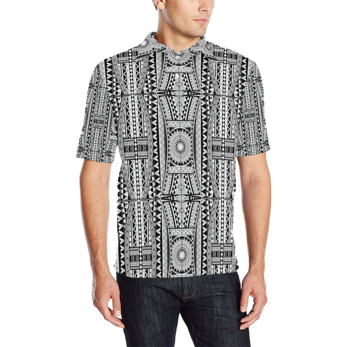 Polynesian Tattoo Design Men Polo Shirt