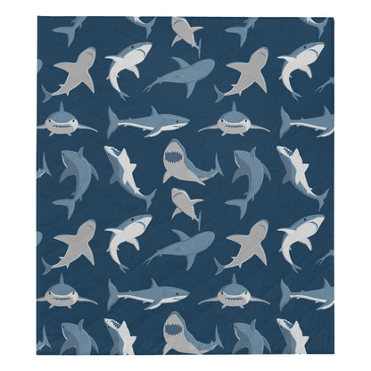 Shark Action Pattern Premium Quilt