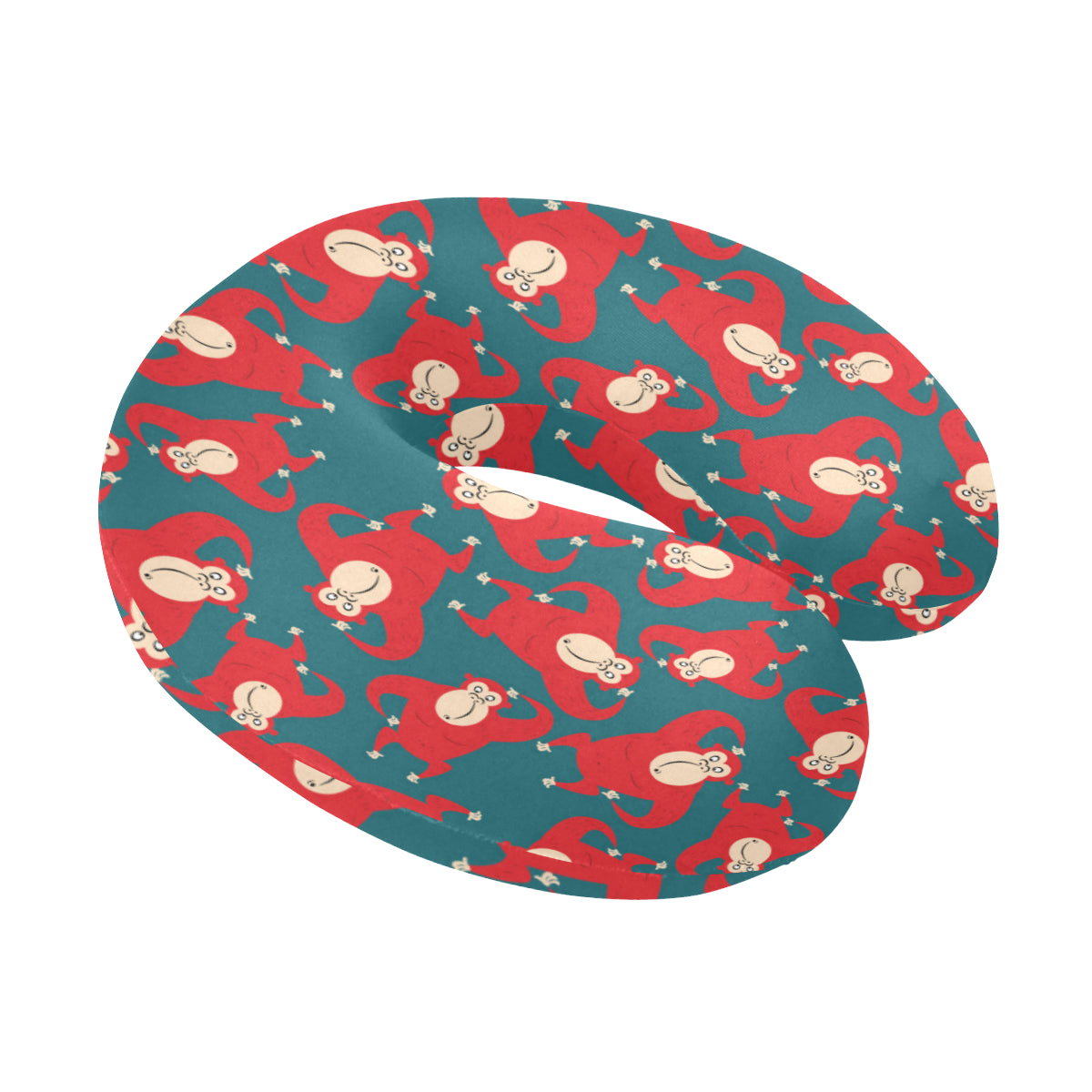 Chimpanzee Pattern Print Design 04 U-Shaped Travel Neck Pillow