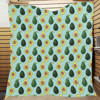 Avocado Pattern Print Design 04 Premium Quilt