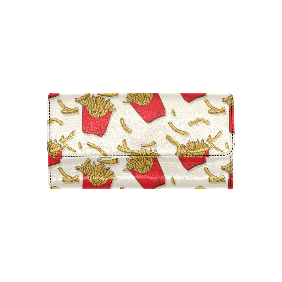 French Fried Pattern Print Design 01 Women's Trifold Wallet