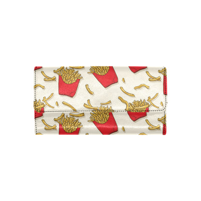 French Fried Pattern Print Design 01 Women's Trifold Wallet