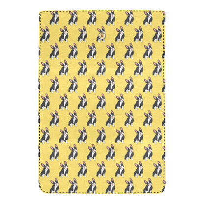 Boston Terrier Pattern Print Design 06 Women's Trifold Wallet