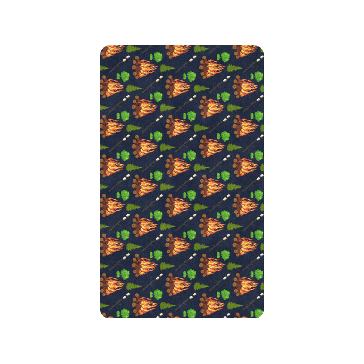 Camfire marshmallow Camping Design Print Rubber Doormat
