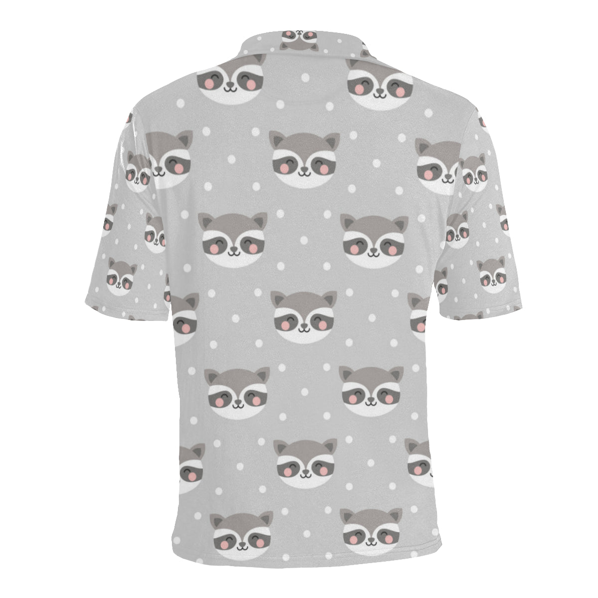 Raccoon Pattern Print Design A04 Men Polo Shirt