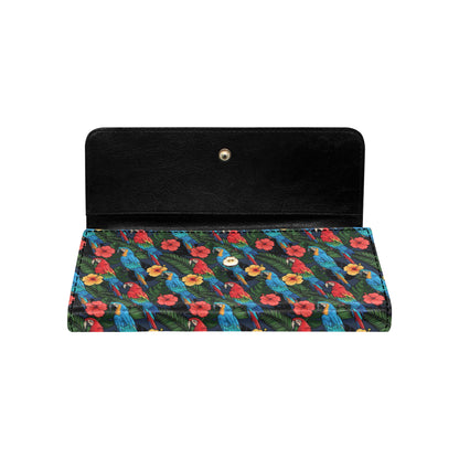 Parrot Pattern Print Design A01 Women's Trifold Wallet