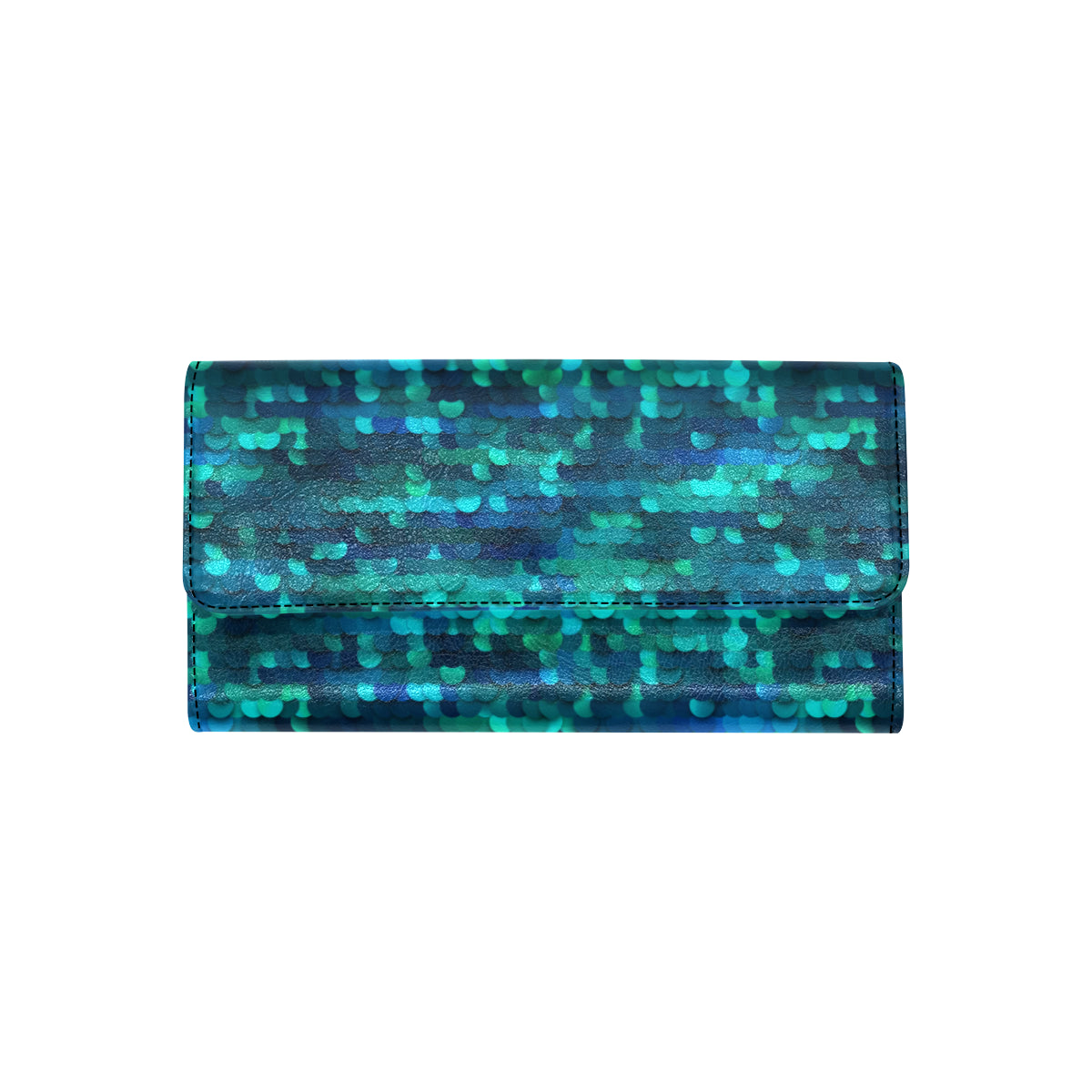 Mermaid Scales Pattern Print Design 06 Women's Trifold Wallet