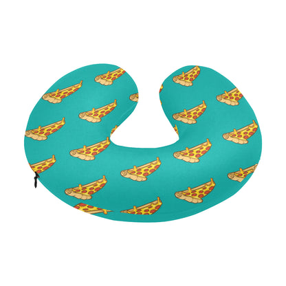 Pizza Pattern Print Design A03 U-Shaped Travel Neck Pillow
