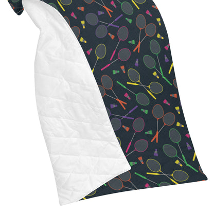 Badminton Pattern Print Design 04 Premium Quilt