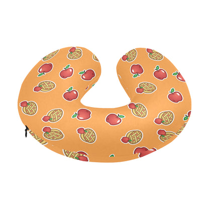 Apple Pie Pattern Print Design 02 U-Shaped Travel Neck Pillow
