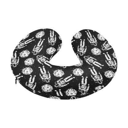 Astronaut Pattern Print Design 03 U-Shaped Travel Neck Pillow