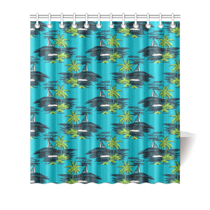 Pacific island Pattern Print Design A01 Shower Curtain