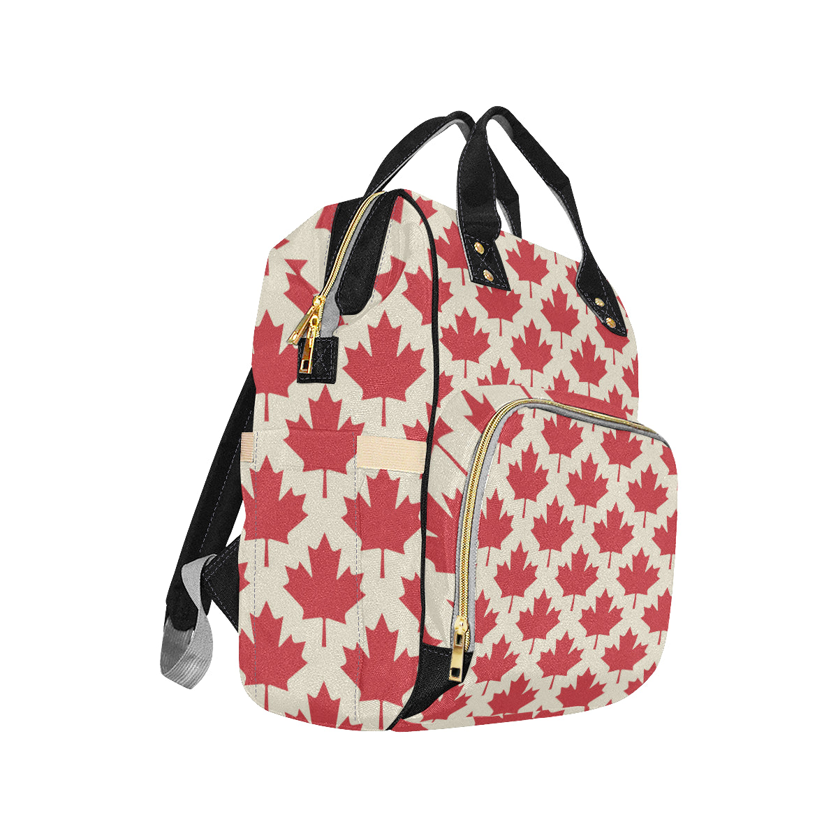 Maple Leaf Pattern Print Design 03 Diaper Bag Backpack