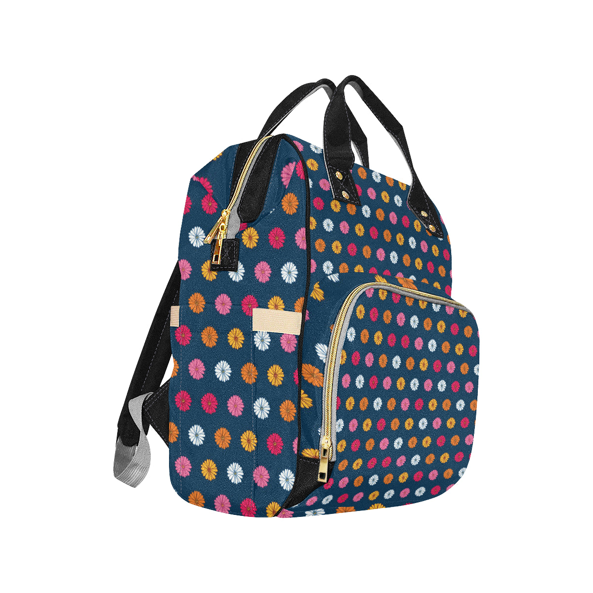 Gerberas Pattern Print Design GB06 Diaper Bag Backpack