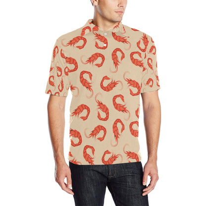 Prawn Pattern Print Design 02 Men Polo Shirt
