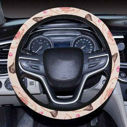 Pig Print Design LKS406 Steering Wheel Cover with Elastic Edge